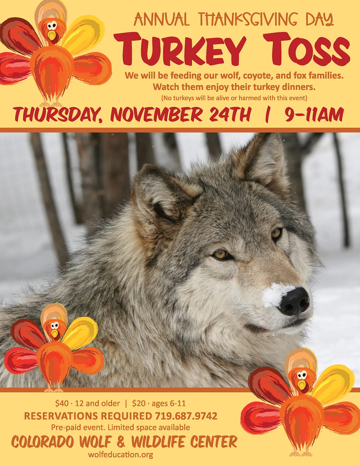 Colorado Wolf & Wildlife Center Turkey Toss