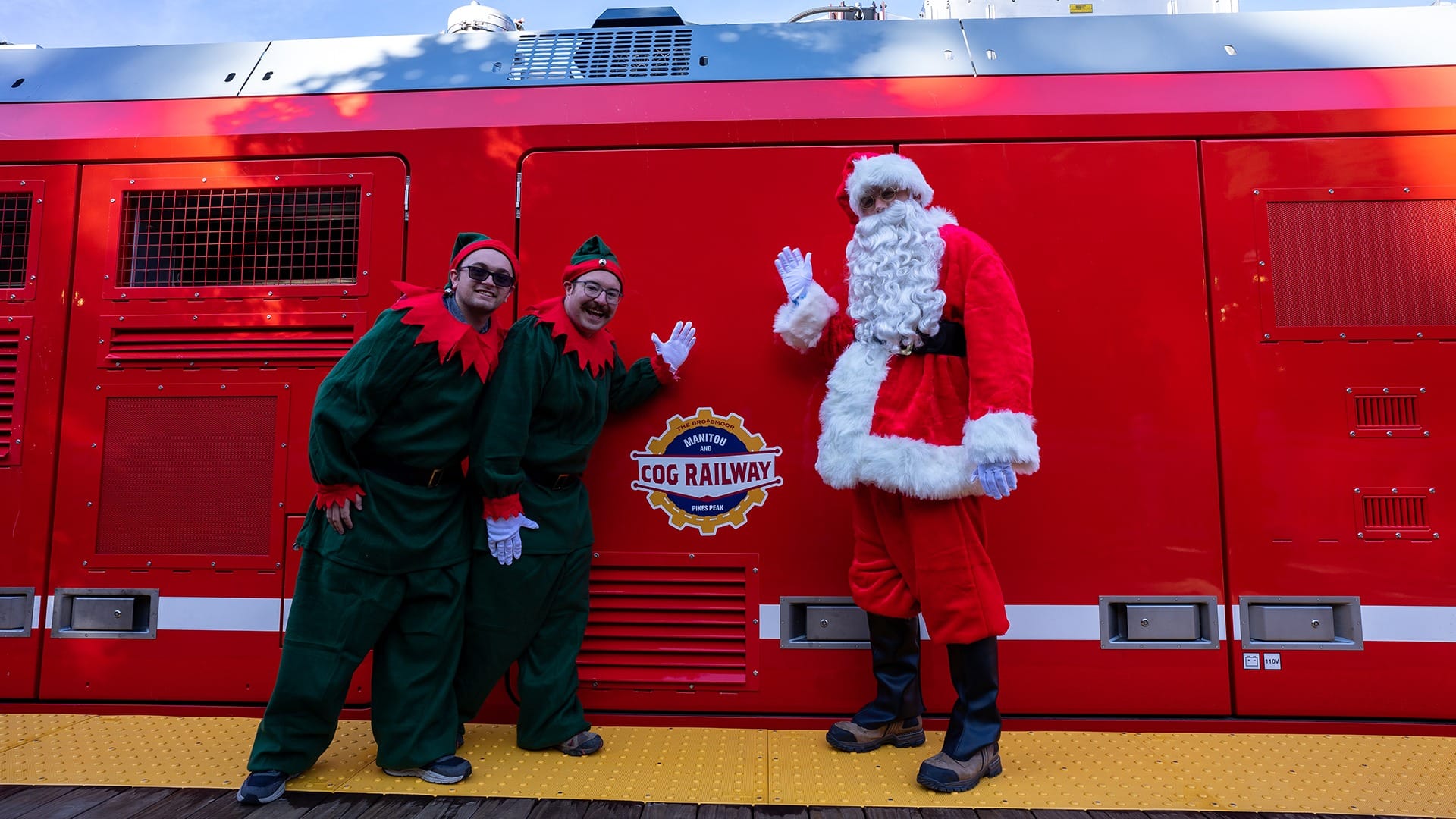 Santa & His Elves at the Depot