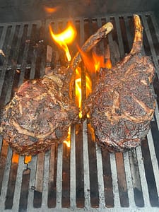 Tomahawks on Grill