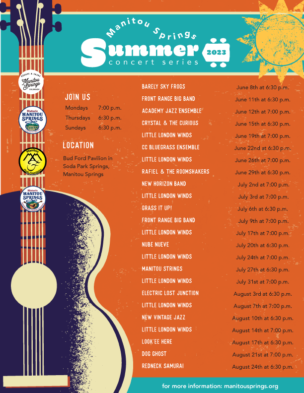 Manitou Springs Summer concert series flyer