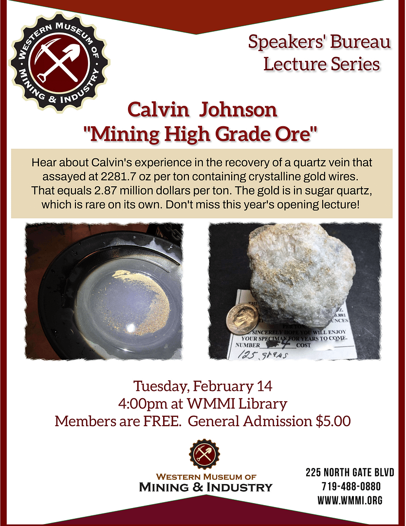 Calvin Johnson Mining High Grade Ore